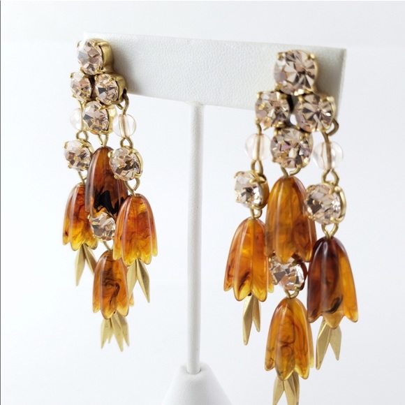 NWOT! J.Crew Earrings Faux Tortoise Shell Dangle - Picture 6 of 7